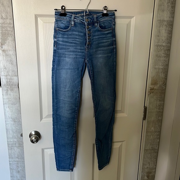 American Eagle Jeans high waist next level stretch button fly jegging like new